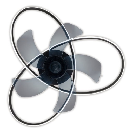 Die moderne LED Deckenleuchte "LECCIO" inklusive Ventilator, Nachtlichtfunktion, Dimmung und Lichttemperatureinstellung ist mit fest verbauten LEDs bestückt und hat einen ungefähren Øvon 58 cm.