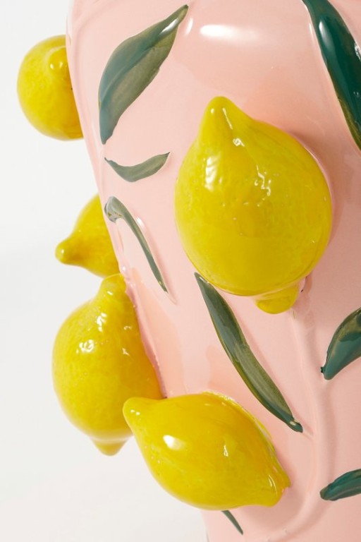 Melika Vase - H38 x Ø35 cm - Ceramic - Light pink