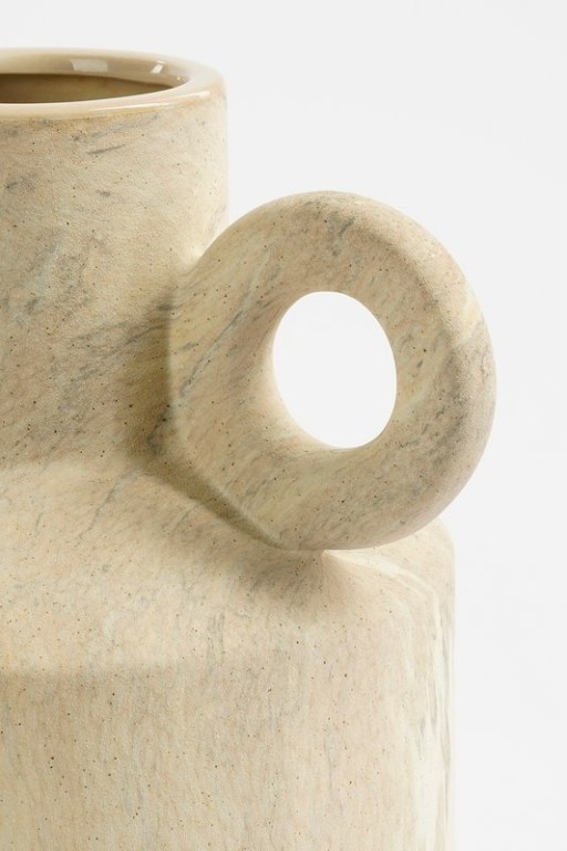 Trentino Vase - L29 x W25 x H39 cm - Ceramic - Beige