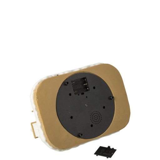 J-Line decoratie Peperkoek Kasteel + Trein - polyresin - beige/wit