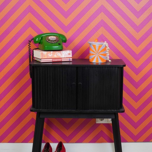 Deco Jar -Swirl - Dolomite - Orange/Lilac - 11x11x14,5cm