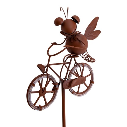 LED-Solar Erdspieß braun h: 88cm , für Außen, Erdspieß aus Metall und Kunststoff in Braun, mit integrierter LED