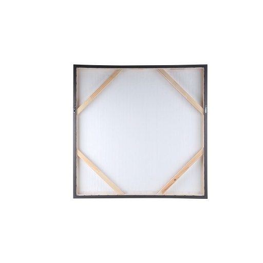 Gustas Brown Framed Wallpanel Poly Strips Square