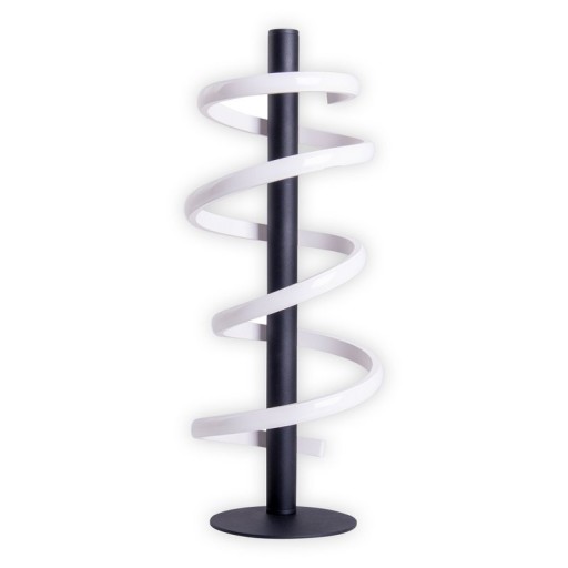 LED table lamp "Belleza", modern metal and plastic table lamp in black, and white, with firmly built -in LEDs, 50 cm high, lighting for living room, dining room, bedroom or office.