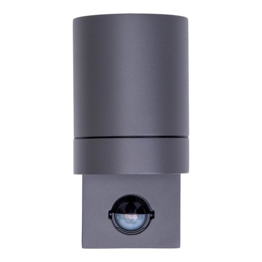 Outside wall lamp "Romb" with motion detector, anthracite -colored aluminum, timer, changeable lamp, 7 x 12.5 x 16.4 cm