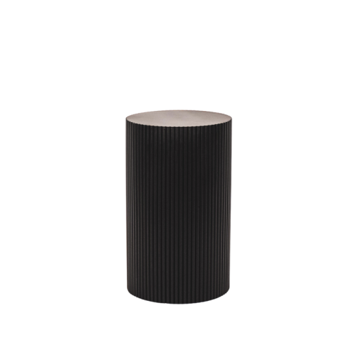 Side Table / Pillar- Cylinder - MDF - Black -30x54cm