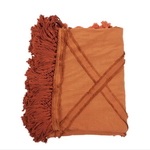 The Berber Bed Throw | Bedsprei Terracotta | Plaid (300x240 cm) - Product afbeelding