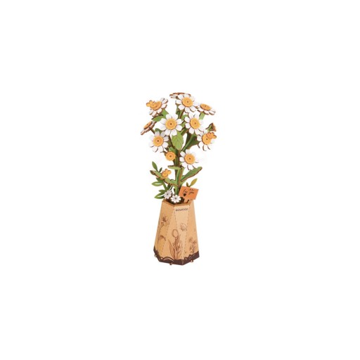 Robotime, DIY Houten Bloem, Chamomile/Kamille, TW061, 9,5x9x22,5cm