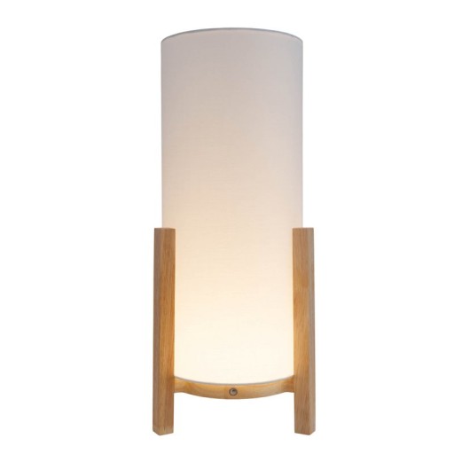 Ackitical lamp "Madita" 48 cm high, in white/nature, with integrated LED, dimmable with touch sensor