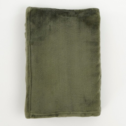 Famke Fleece Plaid - L180 x B130 cm - Donkergroen