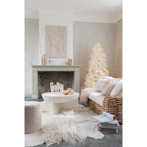 J-Line Kerstboom 400 Led Pampa Metaal Ecru