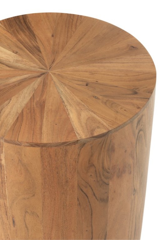 J -Line Side table Round - Wood - Naturel