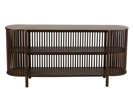 J-Line Console 2 Planks Conie Mango Wood Dark Brown