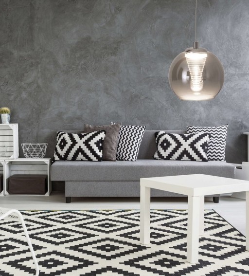 LED pendant lamp "vaso", pendant lamp made of metal and glass in anthracite, with firmly built -in LEDs, hanging lamp for dining room and living room with a Øvon 14.5 cm.