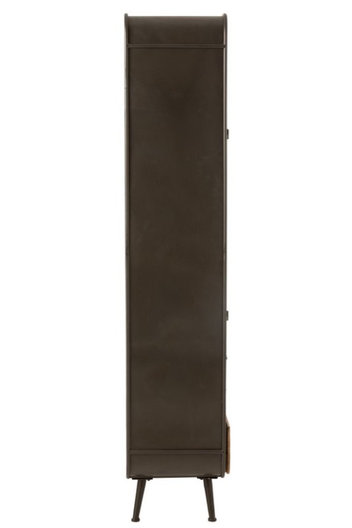 J-Line cabinet High cabinet - 3 drawers - wood/metal - natural/black