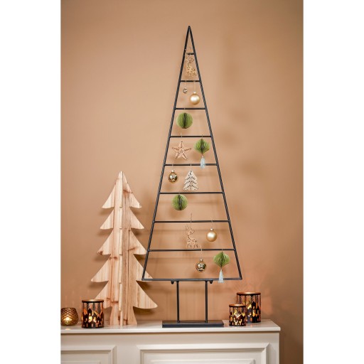 Decoratie Kerstboom - L50 x B15 x H152 cm - Metaal - Zwart