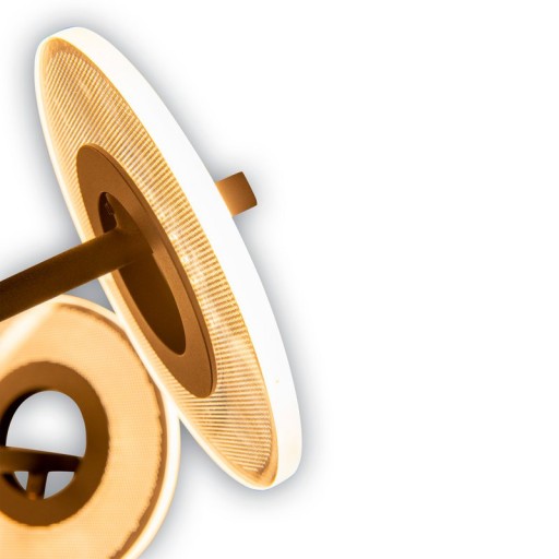 LED Pendelleuchte "DISCUS" aus schwarzem Metall und weißem Kunststoffmit fest verbauten LEDs, Hängelampe für Esszimmer, Wohnzimmer, Diele oder Büro mit einem Øvon ca. 57 cm