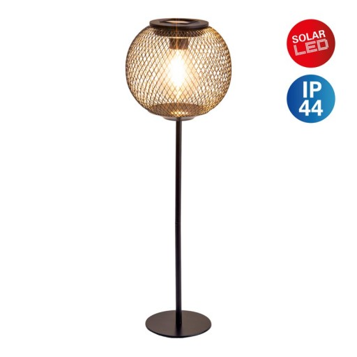 LED solar light "Geli", outdoor decoration made of metal and plastic in black , with firmly built -in LED