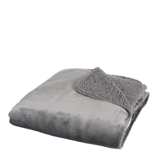 Mardy Fleece Plaid - L200 x B150 cm - Polyester - Antraciet