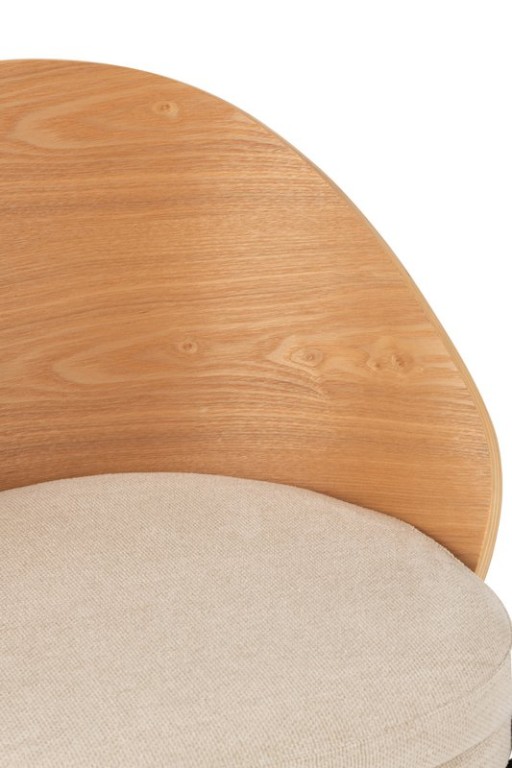 J-Line Chair Lone Plywood/Metal Natural/Beige