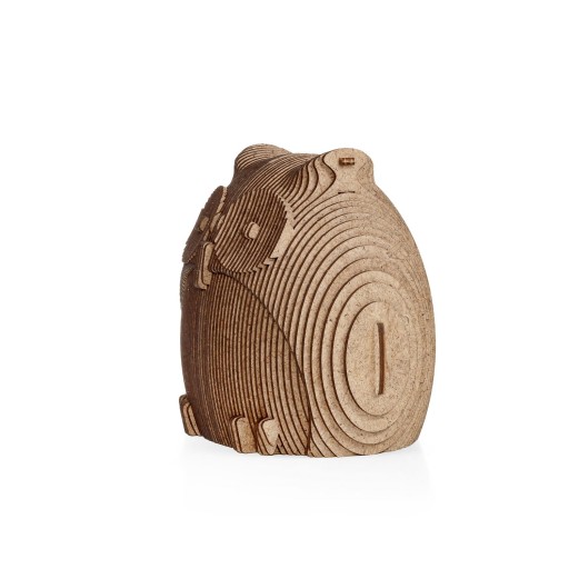 Eco Wood Art (EWA) 3D Houten Bouwset Spaarpot Uil/Owl, 3809, 15x9,1x15,7cm