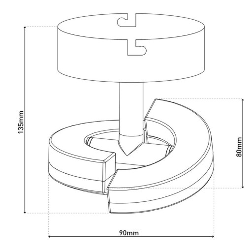 1 LED wall and ceiling spot "Affi"
