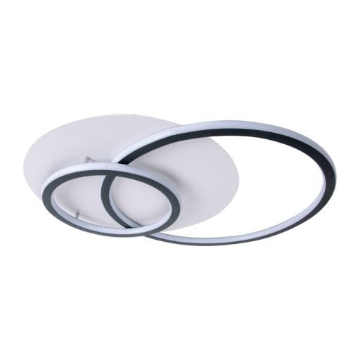 LED ceiling light "Kirk", made of metal in black, integrated LEDs, lighting for living room, office or entrance area