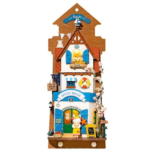 Key rack DIY Island Dream Villa with LED lighting, Robotime, DS022, 12x8x30cm