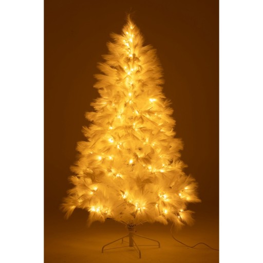 J-Line Kerstboom 400 Led Pampa Metaal Wit