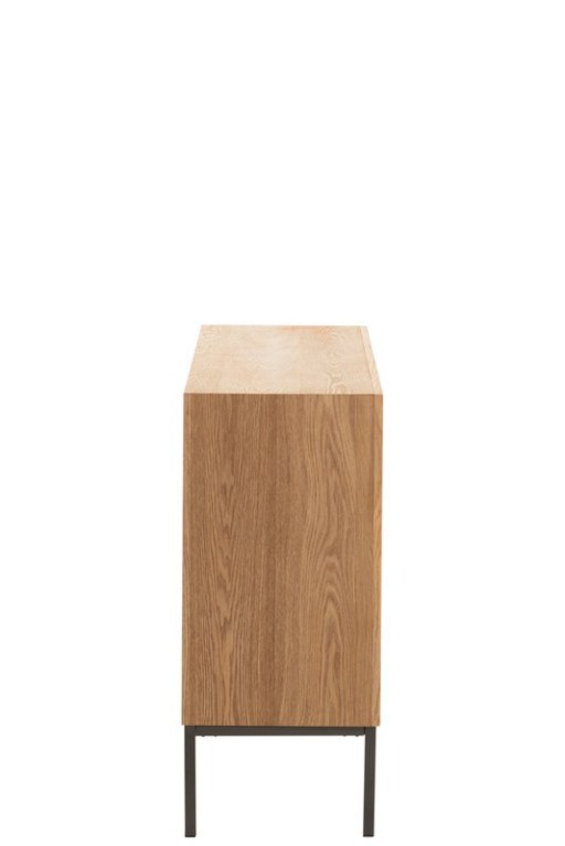 J-Line cabinet on legs - 2 doors - wood/metal - natural