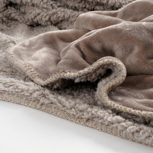 Mardy Fleece Plaid - L200 x B150 cm - Polyester - Beige