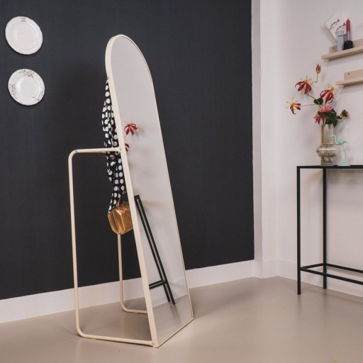 Mirror - Pass Mirror+Clothrack - Metal - Sand - 45x43x150cm