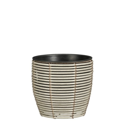 Durban Flowerpot Outside - Set of 3 - H36 x Ø40 cm - Recycled plastic - Gray