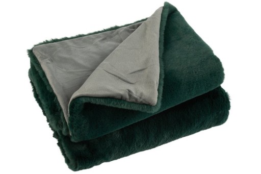 J-Line Plaid Cutie | Polyester-Fleecedecke | 180x130 cm - Dunkelgrün