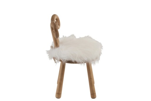 J-Line chair Ear Sheep - wood - natural