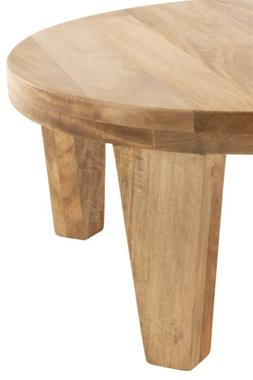 J-Line coffee table Round Mango - wood - natural