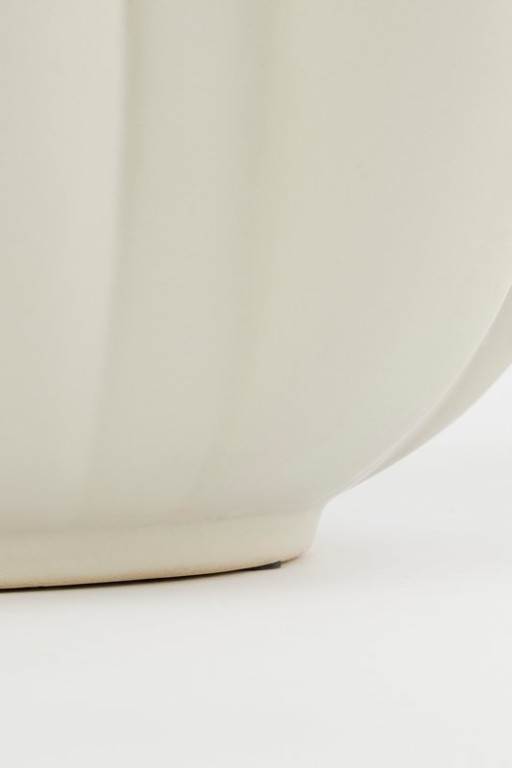 Minda Tulip Vase - H34 x Ø28 cm - Ceramic - Taupe