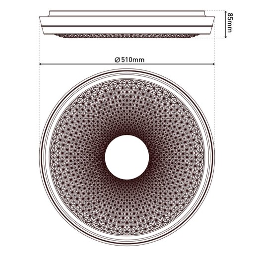 LED ceiling light "Boise" Ø 51 cm with many functions, made of metal and plastic, white, with integrated LEDs, lighting for living rooms or office