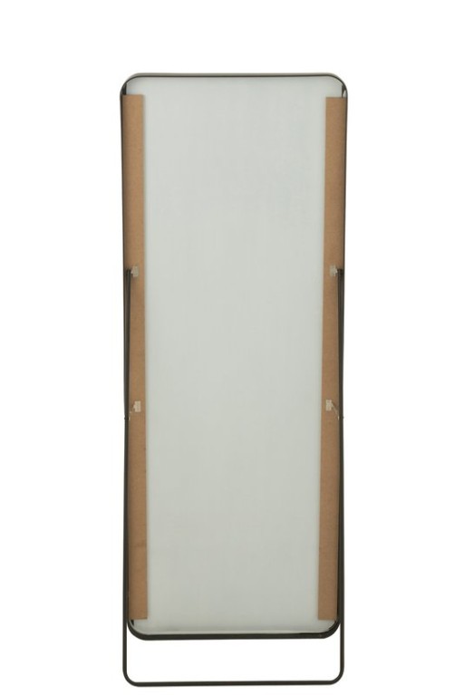 J -Line Mirror on foot rectangle - Glass/Metal - Black - 55 x 150 cm