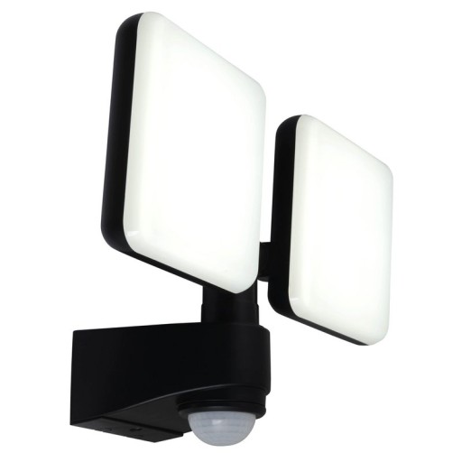 LED external wall lamp "Jaro" with 360 ° motion detector, made of plastic in anthracite, with integrated LED