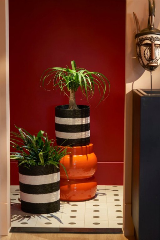 Vendi Side table - H40 x Ø35 cm - Ceramic - Orange