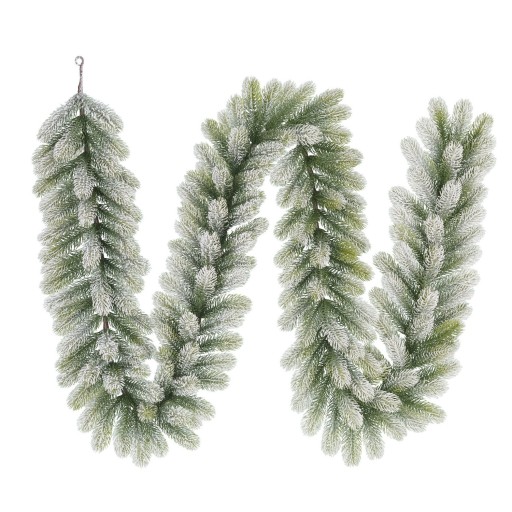 Nagoya Guirlande 270 cm | Groen met Bevroren Afwerking | Black Box Trees - Product afbeelding