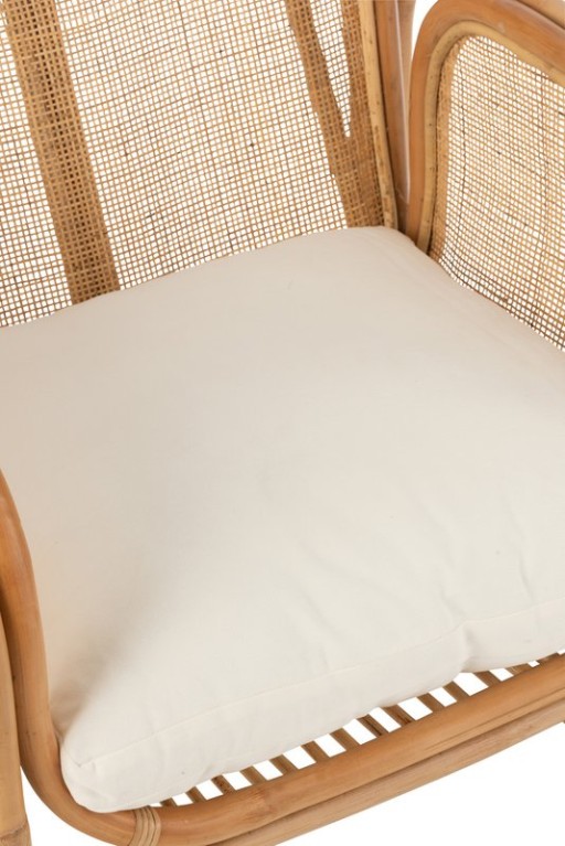 J-Line chair + cushion Casablanca - jute - natural