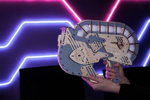 Eco Wood Art 3D Mechanische Puzzel, Ping Pong Gun, 4189, 38,7x9,6x29,8cm