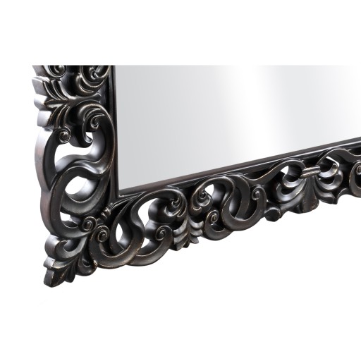 Morrigan Black Poly Classical Mirror Rectangle