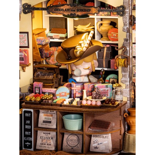 Robotime, Henry's Chocolate, DIY Miniatuurhuis, DG174, 23,5x17,5x22,0 cm