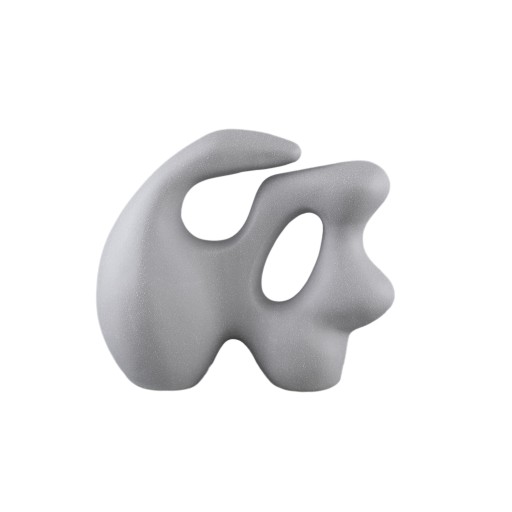 Eddison Taupe Ceramic Matt Glazed Statue Organic