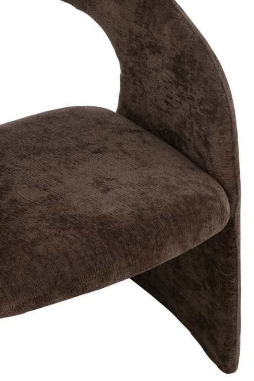 J-Line Anise Chair Textile Dark Brown