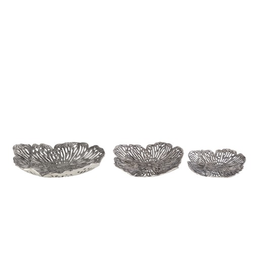 Ryhann Nickel Casted Alu Flower Wall Deco Bowl M