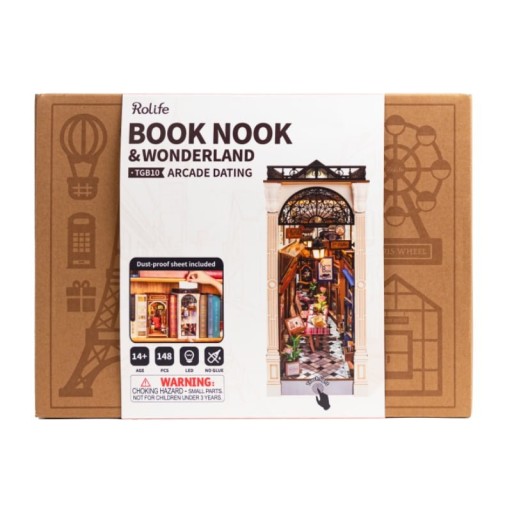 DIY Book Nook Boekensteun Arcade Dating, Robotime, TGB10, 19,5x10,6x25,5cm
